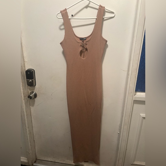 Fashion Nova Tan Maxi Dress